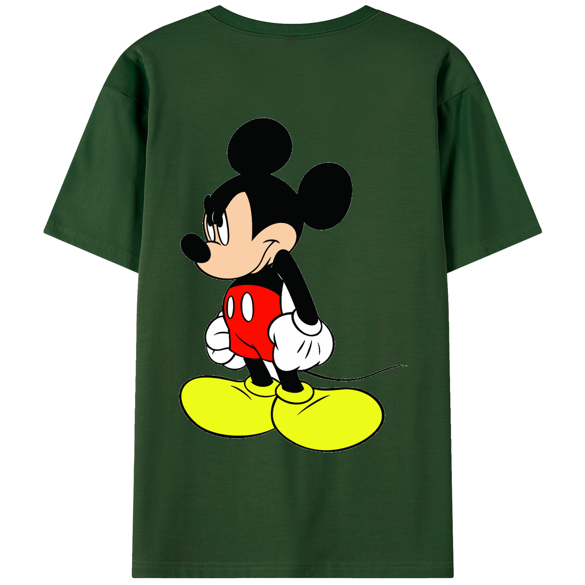 （画像用） ミッキーマウス Mickey Mouse 綿100％半袖Tシャツ（背面プリント）